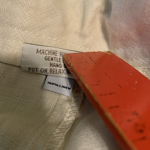 Island Importer Mens Size 38 Linen Maui Shorts Natural - Picture 8 of 9